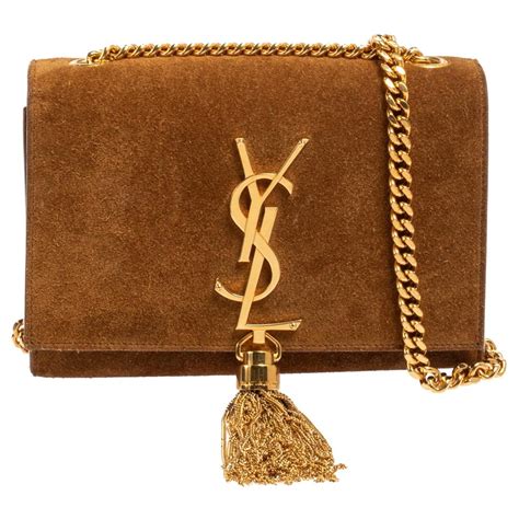 ysl brown suede gold chain|Saint Laurent.